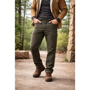 Coleman‎ Men's Fleece Lined Utility Work Pants 32x32 Stretch Tear Resistant NWT